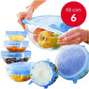 Tampas de Silicone Ajustáveis – Kit com 6 Tamanhos