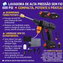 Lavadora de Alta Pressão Portátil Recarregável 48V