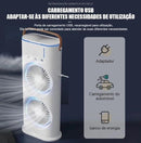 Climatizador Ventilador Duplo Portátil com Umidificador e LED