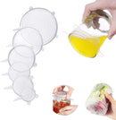 Tampas de Silicone Ajustáveis – Kit com 6 Tamanhos