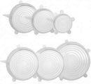Tampas de Silicone Ajustáveis – Kit com 6 Tamanhos