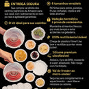 Tampas de Silicone Ajustáveis – Kit com 6 Tamanhos